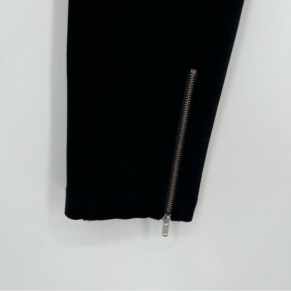 ATM ANTHONY THOMAS MELILLO Ponte Mid-rise Moto Pants In Black Size 4 - Picture 11 of 12
